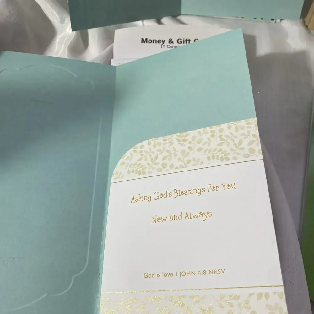 Lot of 13 Christian Anyone Confirmation cards, 1st communion $ holders NEW